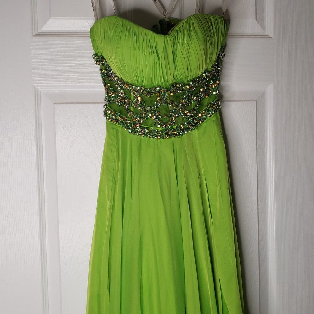 Long Keylime Prom Dress